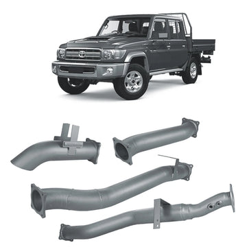 Redback Extreme Duty 4" DPF Back Exhaust for Toyota Landcruiser 79 Series Dual Cab - Brixton 4x4 - Buy Online Now!